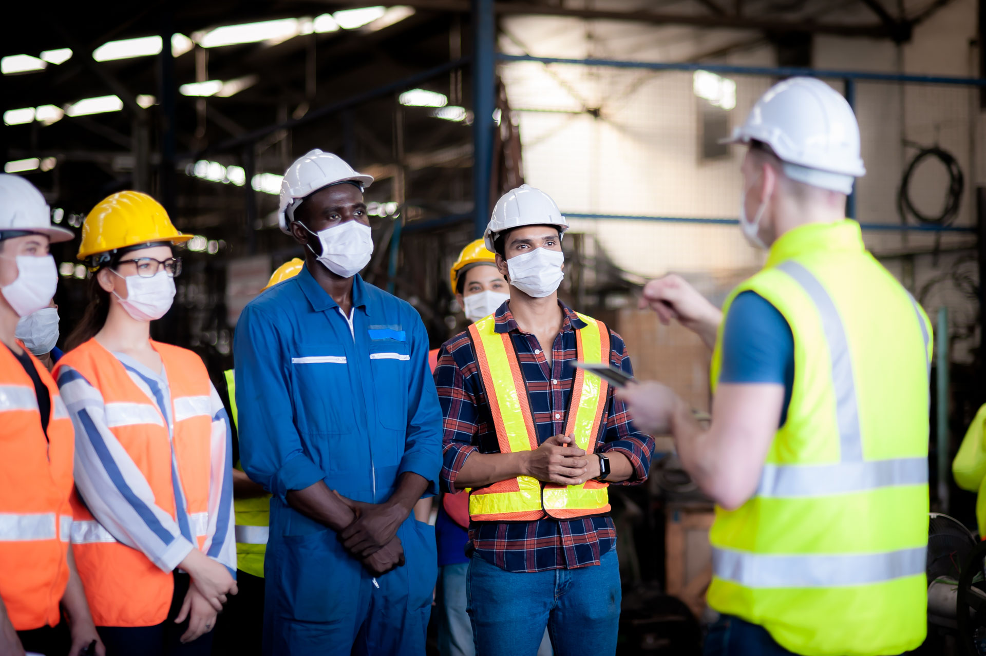 Group of industrial workers