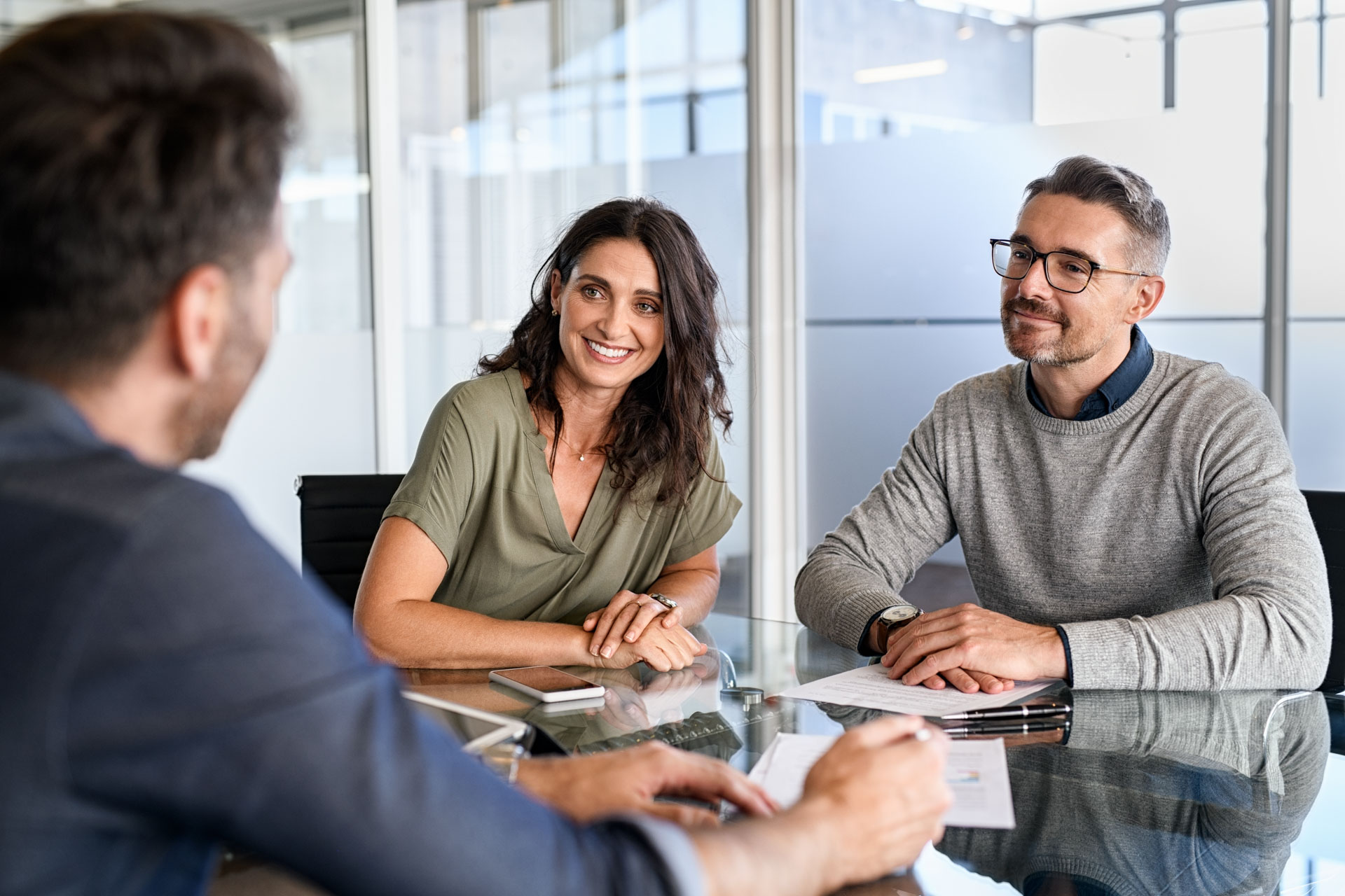 Happy Couple in a meeting